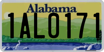 AL license plate 1AL0171