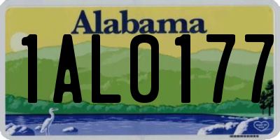 AL license plate 1AL0177