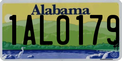 AL license plate 1AL0179