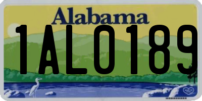 AL license plate 1AL0189