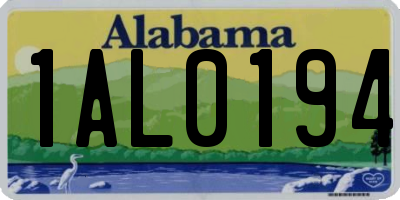 AL license plate 1AL0194