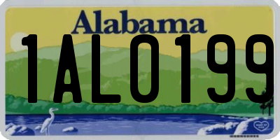 AL license plate 1AL0199