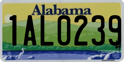 AL license plate 1AL0239