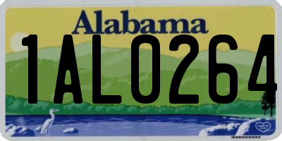 AL license plate 1AL0264