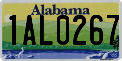 AL license plate 1AL0267
