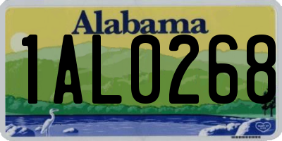 AL license plate 1AL0268