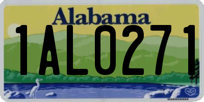 AL license plate 1AL0271