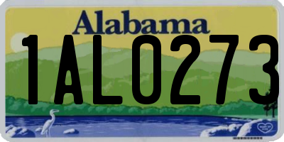 AL license plate 1AL0273