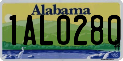 AL license plate 1AL0280