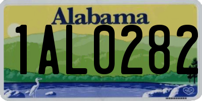AL license plate 1AL0282