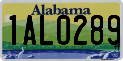 AL license plate 1AL0289