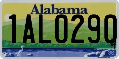 AL license plate 1AL0290