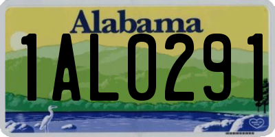 AL license plate 1AL0291