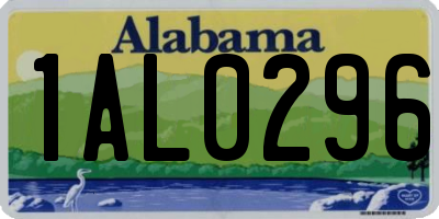 AL license plate 1AL0296
