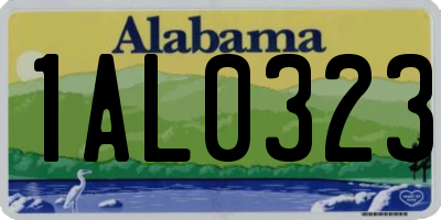 AL license plate 1AL0323