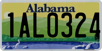 AL license plate 1AL0324