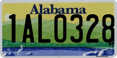 AL license plate 1AL0328