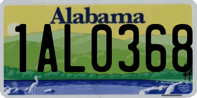 AL license plate 1AL0368