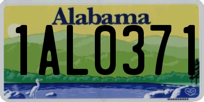AL license plate 1AL0371
