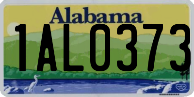AL license plate 1AL0373