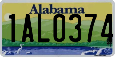 AL license plate 1AL0374