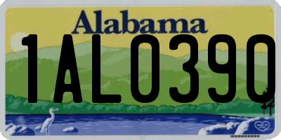 AL license plate 1AL0390