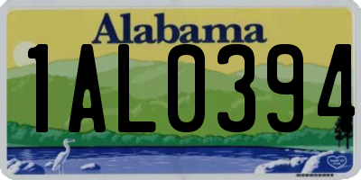 AL license plate 1AL0394