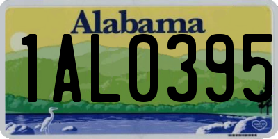 AL license plate 1AL0395