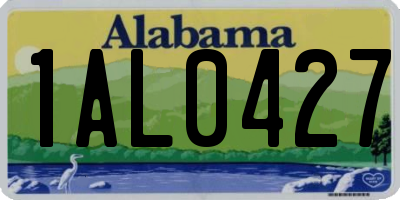 AL license plate 1AL0427