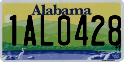 AL license plate 1AL0428