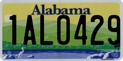 AL license plate 1AL0429