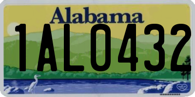 AL license plate 1AL0432