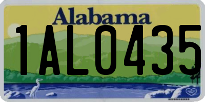 AL license plate 1AL0435