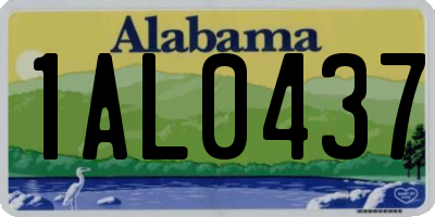 AL license plate 1AL0437