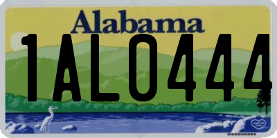 AL license plate 1AL0444