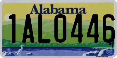 AL license plate 1AL0446