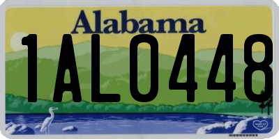 AL license plate 1AL0448