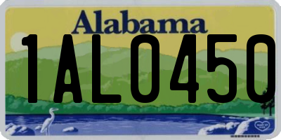 AL license plate 1AL0450