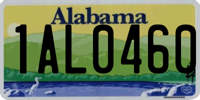 AL license plate 1AL0460