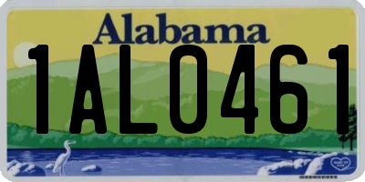AL license plate 1AL0461