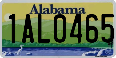 AL license plate 1AL0465