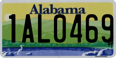 AL license plate 1AL0469