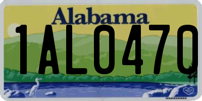 AL license plate 1AL0470