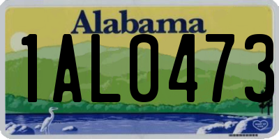 AL license plate 1AL0473