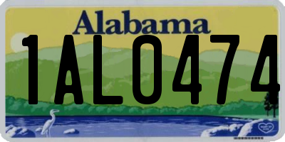 AL license plate 1AL0474