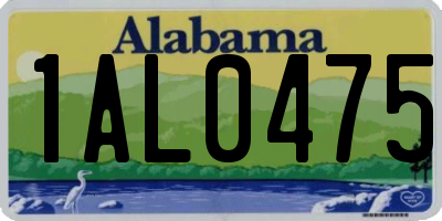 AL license plate 1AL0475