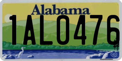 AL license plate 1AL0476