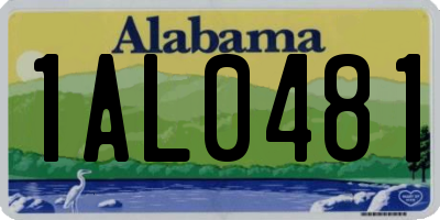 AL license plate 1AL0481