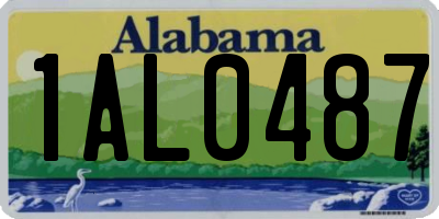 AL license plate 1AL0487