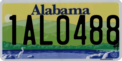 AL license plate 1AL0488